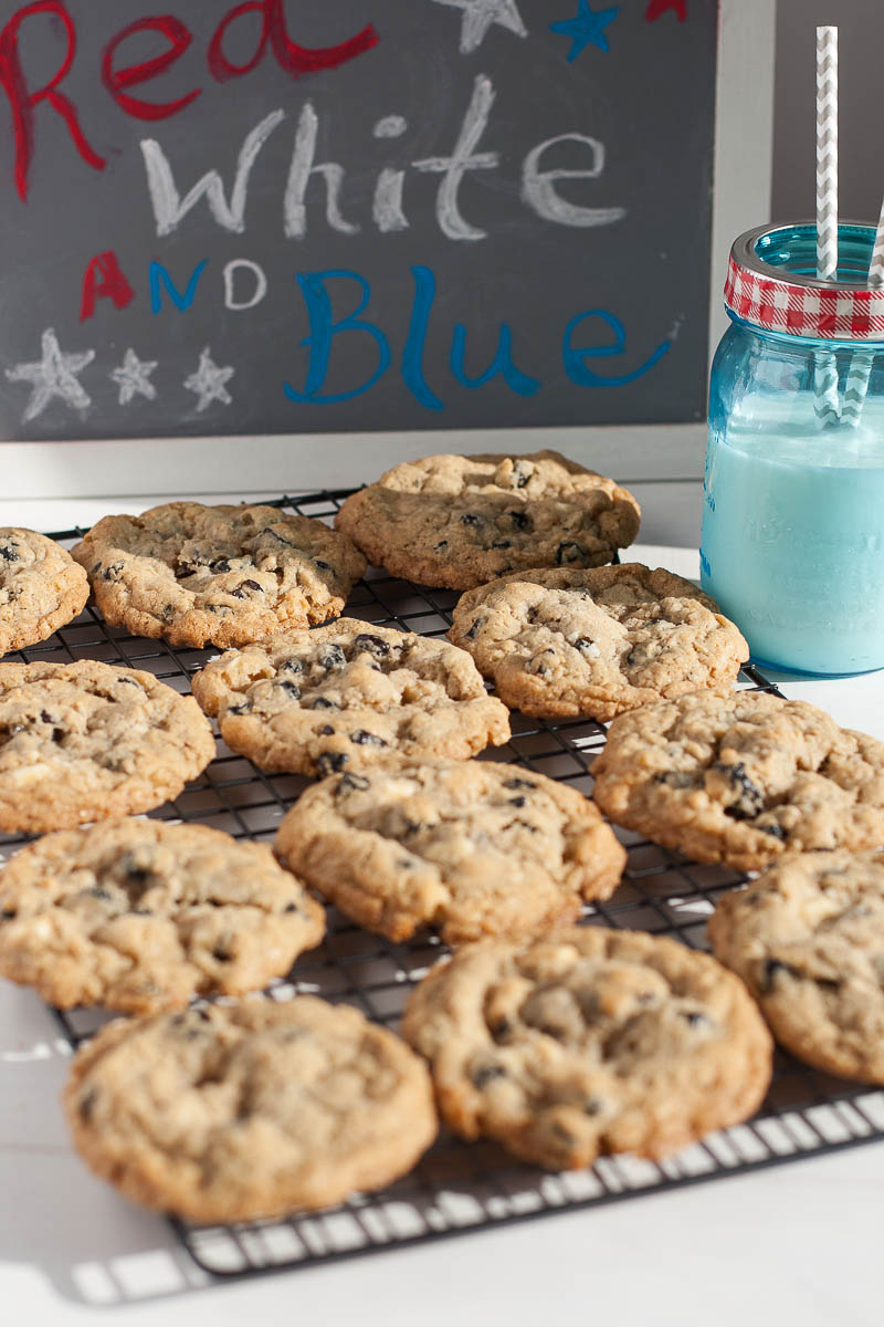 red white blue oatmeal cookies