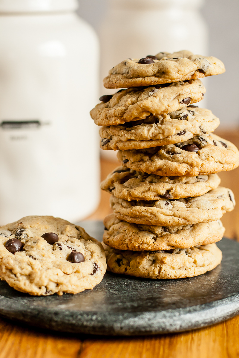 chocolate chip cookie recipe with browned cutter