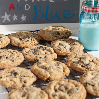 red white blue oatmeal cookies