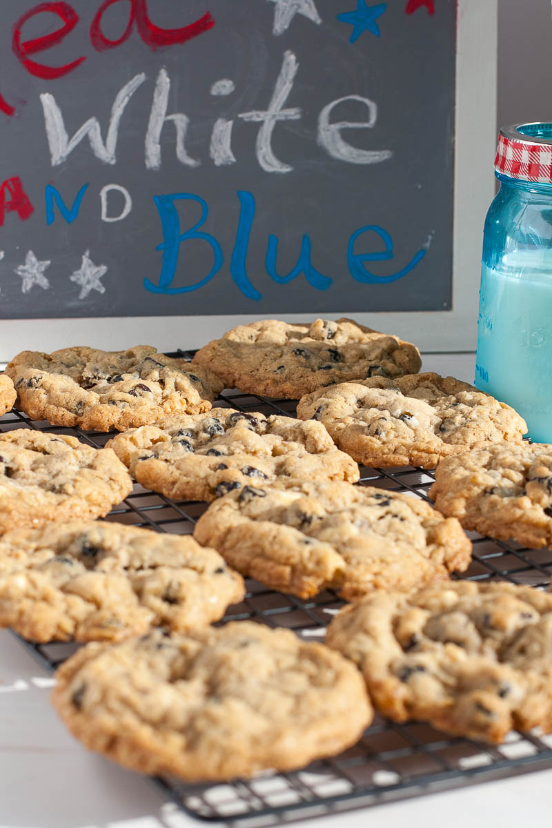red white blue oatmeal cookies-6