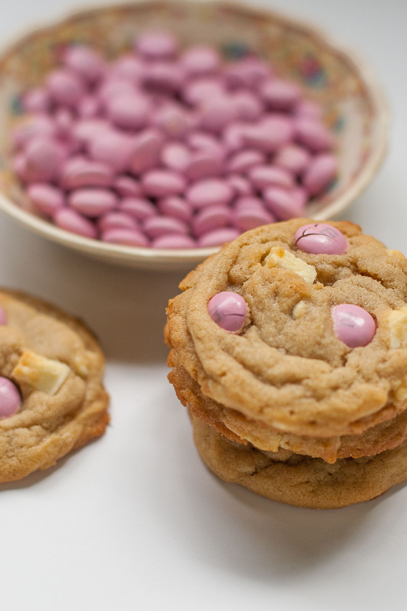 pink and white peanut butter cookies