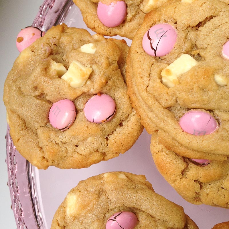 pink and white peanut butter cookies