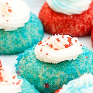 red white and blue thumbprints