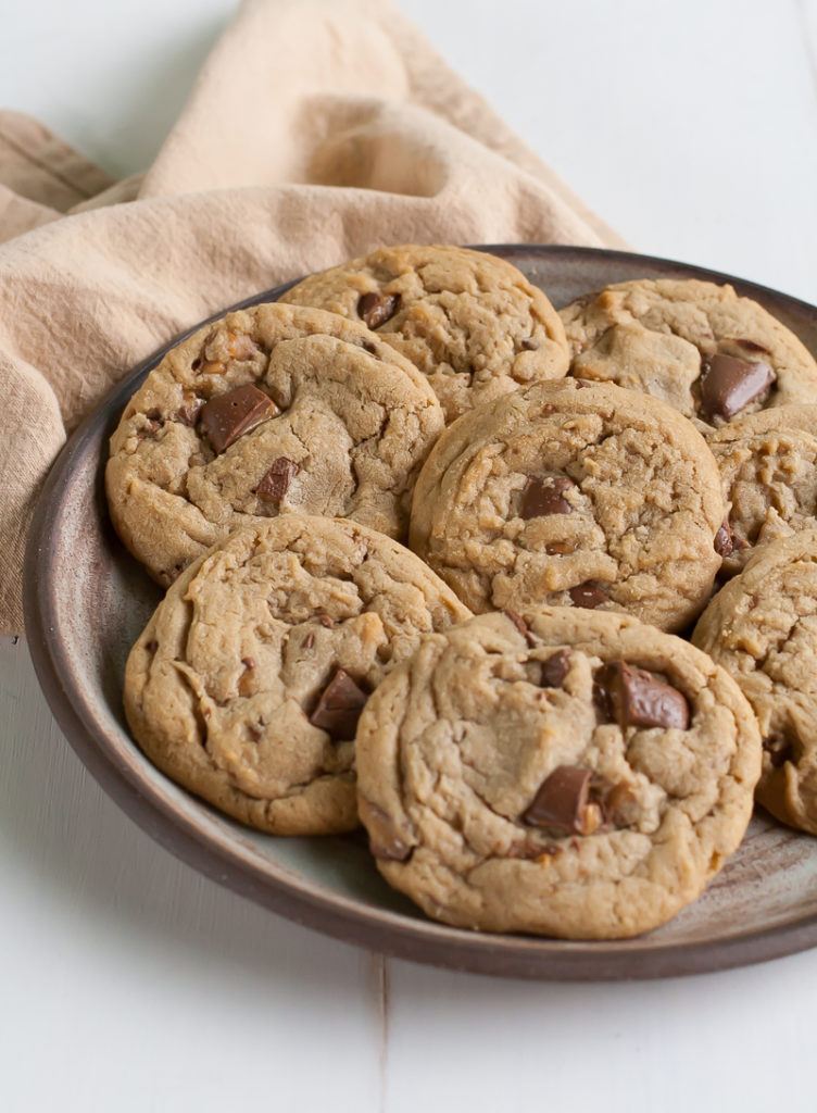 Peanut Butter Chocolate Toffee Cookies