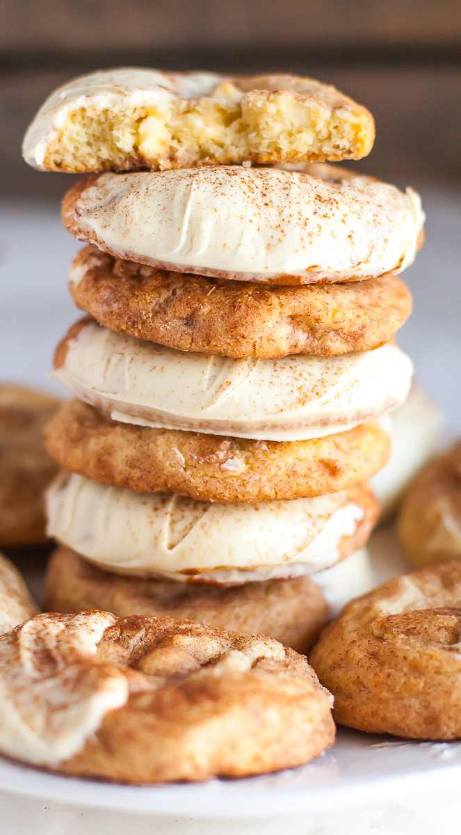 white chocolate snicker doodles